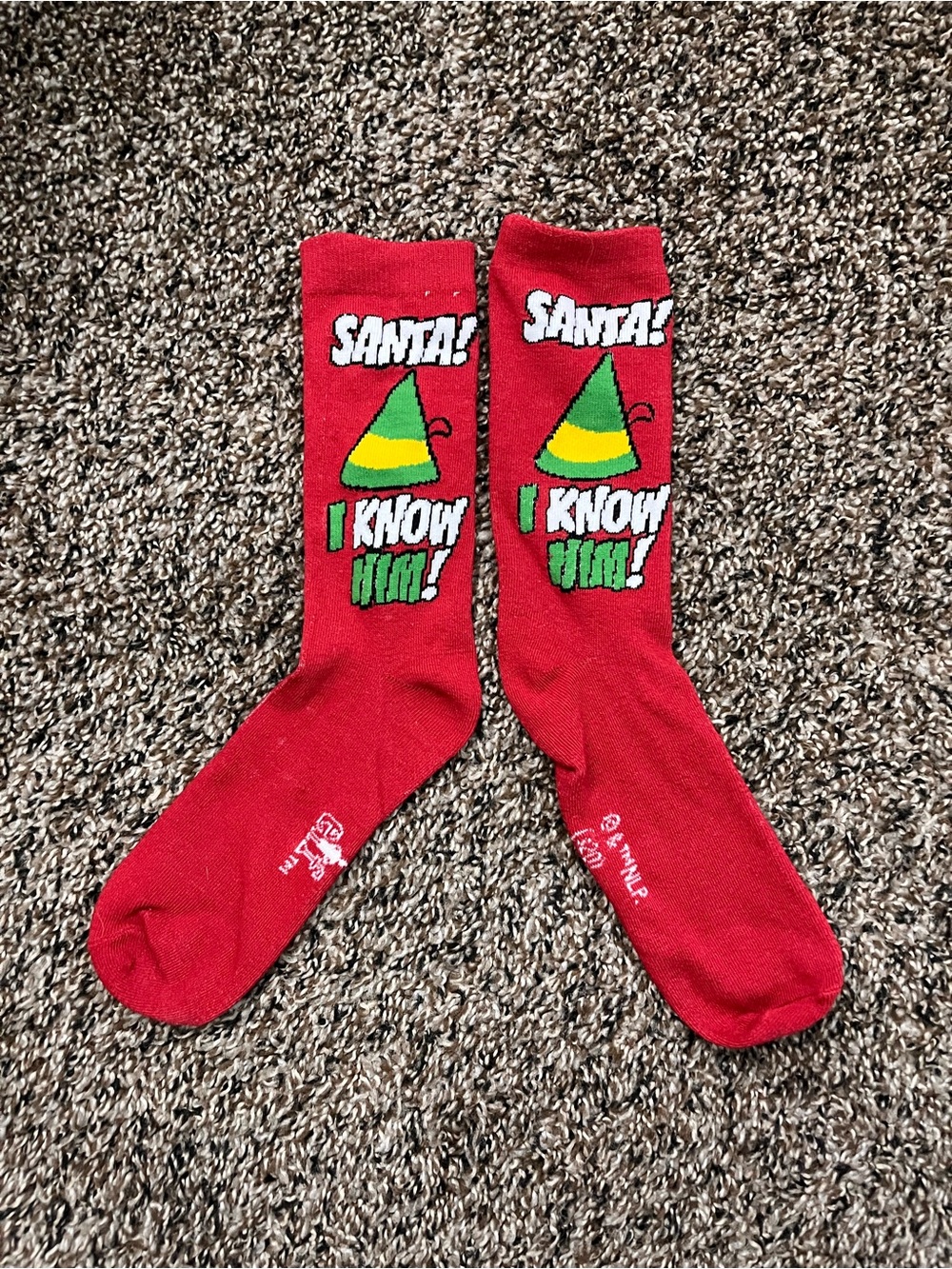 “SANTA! I KNOW HIM!” Holiday Crew Socks